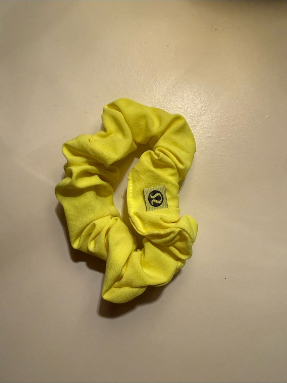 Yellow lululemon scrunchie